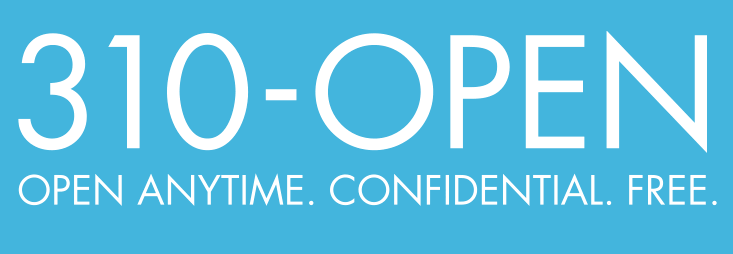 310-OPEN. FREE. CONFIDENTIAL. OPEN ANYTIME.